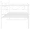 vidaXL Estructura de sof&aacute; cama sin colch&oacute;n metal blanco 90x200 cm