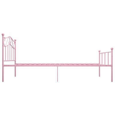 vidaXL Estructura de cama metal rosa 100x200 cm