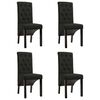 vidaXL Sillas de comedor 4 unidades tela negras