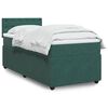 vidaXL Cama box spring con colch&oacute;n terciopelo verde oscuro 90x200 cm