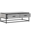 vidaXL Mesa de centro madera ingeniería metal gris Sonoma 100x50x35 cm