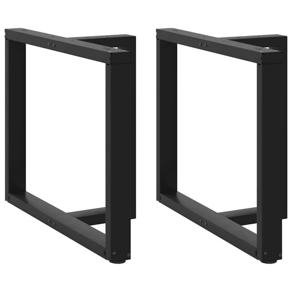 vidaXL Patas para mesa de comedor en forma de T (2 unidades), color negro, 90 x 35 x (72-73) cm, acero