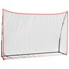 vidaXL Red de entrenamiento golf poli&eacute;ster negro y rojo 305x91x213 cm
