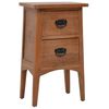 vidaXL Mesita de noche madera maciza de abeto 40x29x68 cm marr&oacute;n