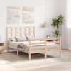 vidaXL Estructura de cama de matrimonio con cabecero madera maciza
