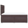 vidaXL Cama box spring con colch&oacute;n tela marr&oacute;n oscuro 140x200 cm