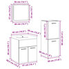 vidaXL Juego de muebles de baño 4 pzas contrachapada roble Sonoma