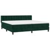 vidaXL Cama box spring con colch&oacute;n terciopelo verde oscuro 200x200 cm