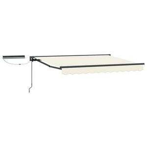 vidaXL Toldo Retr&aacute;ctil El&eacute;ctrico Crema y Antracita 2,5 x 2 m