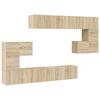 vidaXL Set de muebles sal&oacute;n TV 10 pzas madera ingenier&iacute;a roble Sonoma