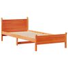 vidaXL Cama sin colch&oacute;n madera maciza de pino marr&oacute;n cera 100x200 cm