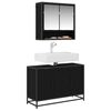 vidaXL Mueble de Cuarto de Ba&ntilde;o con puerta Roble Negro 90 x 33 x 60 cm