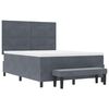 vidaXL Cama tipo Box Spring Gris oscuro 160 x 200 cm Terciopelo