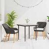 vidaXL Conjunto de Comedor de Jard&iacute;n 3 pcs Negro rat&aacute;n sint&eacute;tico