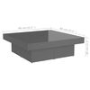 vidaXL Mesa de centro madera contrachapada gris brillante 90x90x28 cm
