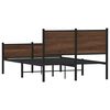 vidaXL Estructura de cama sin colchón metal marrón roble 120x190 cm