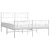 vidaXL Estructura cama sin colchón con estribo metal blanco 150x200 cm