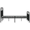 vidaXL Estructura cama sin colchón con estribo metal negro 140x190 cm