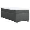 vidaXL Cama box spring con colch&oacute;n tela gris oscuro 90x190 cm