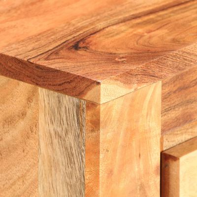 vidaXL Cajonera de madera maciza de acacia 118x33x75 cm