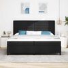 vidaXL Cama Box Spring LED con colch&oacute;n Negro 200 x 200 cm tela