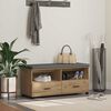 vidaXL Banco de entrada con coj&iacute;n Roble artesanal 100 x 38 x 46 cm