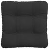 vidaXL Cojines para asiento 4 pcs Negro 40 x 40 cm Tela de microfibra