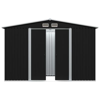 vidaXL Caseta de jardín de acero gris antracita 257x205x178 cm