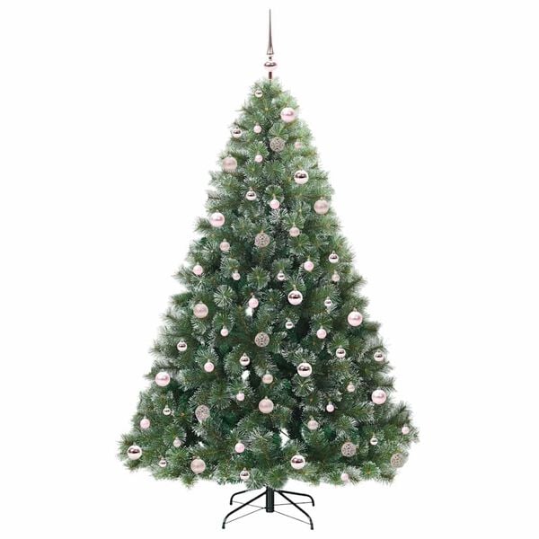 vidaXL Árbol de Navidad artificial con 300 LED Verde 210 cm PE y PVC