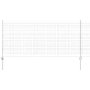 vidaXL Valla con Poste Plateado 1 x 50 m Acero