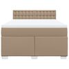 vidaXL Cama box spring con colch&oacute;n cuero sint&eacute;tico capuchino 140x200cm