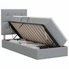 vidaXL Cama con almacenamiento y colch&oacute;n Gris Claro 100 x 200 cm tela