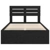 vidaXL Estructura de cama Negro 120 x 200 cm Madera de pino macizo
