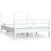 vidaXL Estructura de cama madera maciza pino blanco 120x190 cm