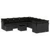 vidaXL Set de sof&aacute;s de jard&iacute;n 12 piezas cojines rat&aacute;n sint&eacute;tico negro