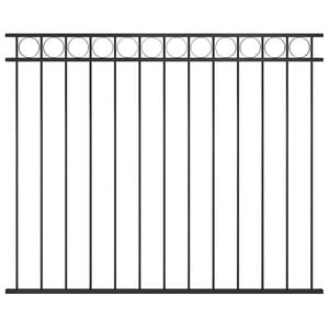 vidaXL Panel de valla ASSEN de acero, 1,7 x 1,5 m, negro