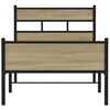 vidaXL Estructura de cama sin colch&oacute;n madera roble Sonoma 80x200 cm