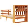 vidaXL Cama con estantería sin colchón madera maciza marrón 100x200 cm