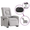 vidaXL Sill&oacute;n el&eacute;ctrico reclinable elevable de tela gris nube