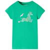 vidaXL Camiseta infantil verde ne&oacute;n 128