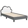 vidaXL Estructura de cama con cabecera Gris Claro 90 x 190 cm PU
