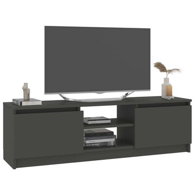 vidaXL Mueble para TV de aglomerado gris 120x30x35,5 cm