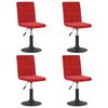 vidaXL Sillas de comedor giratorias 4 uds terciopelo rojo vino tinto