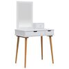 vidaXL Conjunto de Mesa de Tocador FAUSKE 3 uds. Blanco