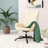 vidaXL Sill&oacute;n de relax de cuero sint&eacute;tico crema