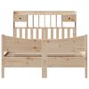 vidaXL Estructura de cama sin colch&oacute;n madera de pino blanco 150x200 cm