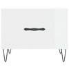 vidaXL Mesa de centro madera de ingeniería brillo blanco 50x50x40 cm