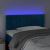 vidaXL Cabecero con LED de terciopelo azul oscuro 80x5x78/88 cm