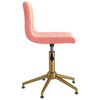 vidaXL Sillas de comedor giratorias 4 unidades de terciopelo rosa