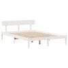 vidaXL Estructura de cama sin colch&oacute;n madera de pino blanco 135x190 cm